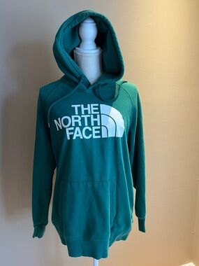 The North Face Green Pullover Hoodie with White Logo